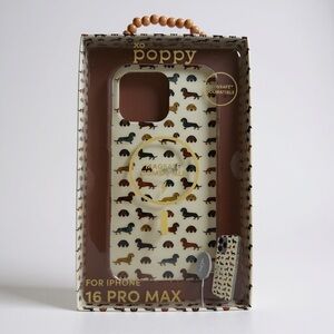 XO Poppy iPhone 16 Pro Max Case with Dog Pattern / Dachshund